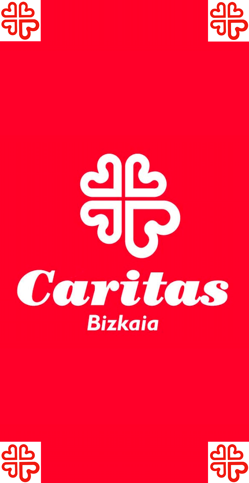 Banner de Cáritas Bizkaia en Bilbao