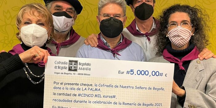 La Cofradía de Begoña envía 5.000 euros de ayuda a La Palma