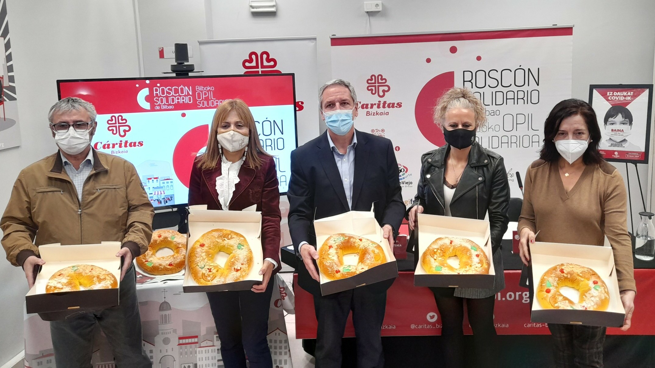 El roscón más solidario de Bizkaia vuelve en su lucha contra las secuelas sociales de la pandemia