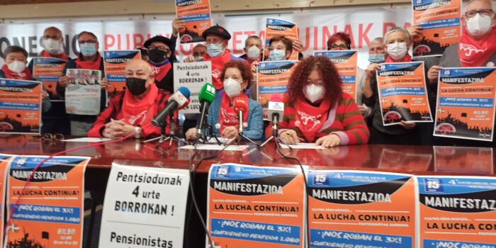 El Movimiento de Pensionistas de Euskal Herria exige la derogación de la reforma laboral