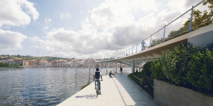 Erandio y Barakaldo quedarán unidos por un puente giratorio para ciclistas y peatones