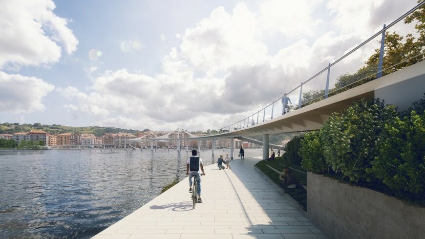 Erandio y Barakaldo quedarán unidos por un puente giratorio para ciclistas y peatones