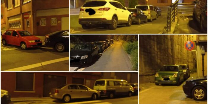 Sobre aceras, garajes y pasos de cebra: «En Arangoiti no tenemos donde aparcar»