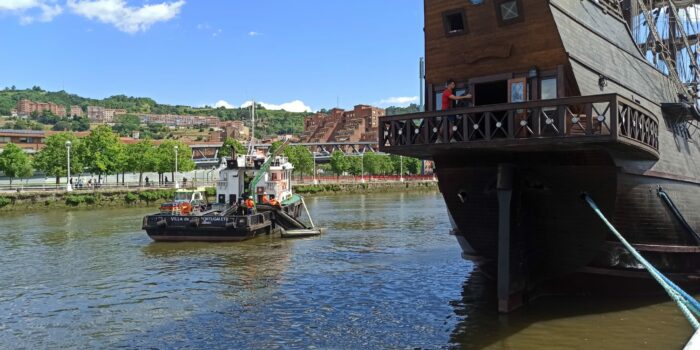 La Autoridad Portuaria de Bilbao realiza un simulacro de lucha contra la contaminación marina