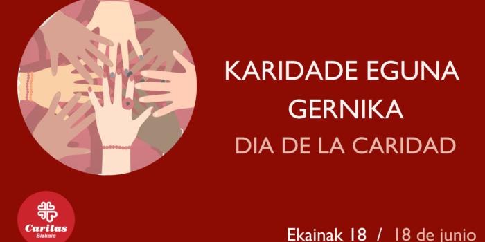 Día de la Caridad: «Gernika se va a llenar de voluntariado de Cáritas Bizkaia»