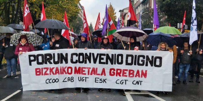 CCOO considera «masivo» el seguimiento en la huelga del Metal de Bizkaia