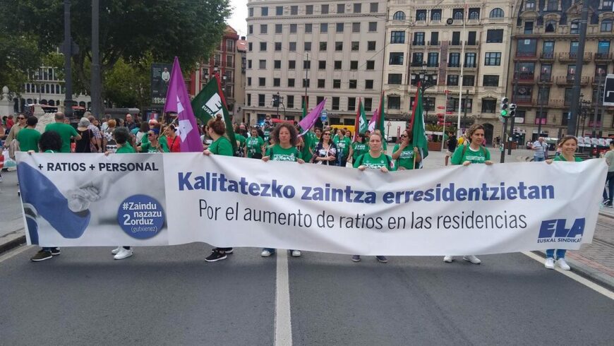 Siguen las huelgas en las residencias de Bizkaia