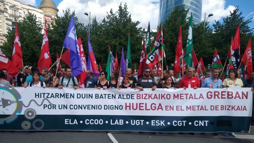 LAB, CCOO y UGT firman el convenio del Metal de Bizkaia 2022-2025