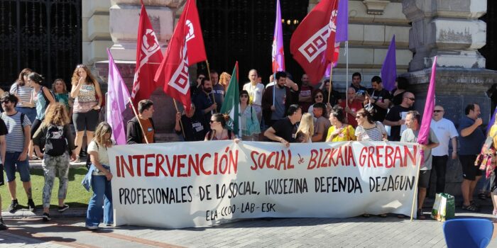 Trabajadoras del sector de Intervención Social de Bizkaia irán a huelga los días 24 y 25 de mayo