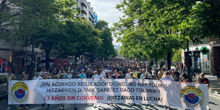 El movimiento Sin convenio no hay Tour celebra la unión sindical de la Ertzaintza