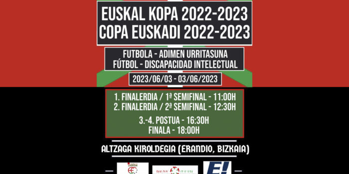 La Euskal Kopa de fútbol sala adaptado se celebrará en Erandio este sábado