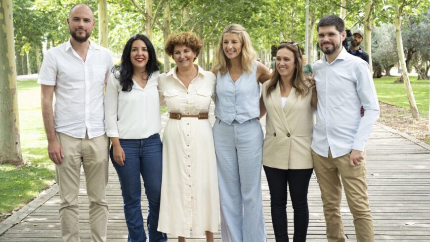 La candidatura vasca de Sumar se presenta en Madrid junto a Yolanda Díaz