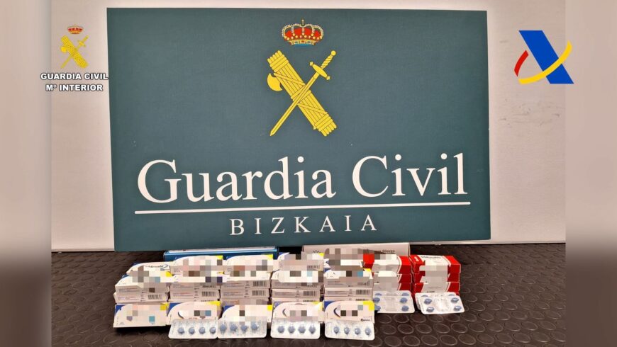 Intervienen en el aeropuerto de Loiu 1.456 pastillas de viagra y 4 botes de potenciador sexual