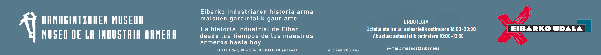 Banner de Museo de la Industria Armera – Eibar en Bilbao