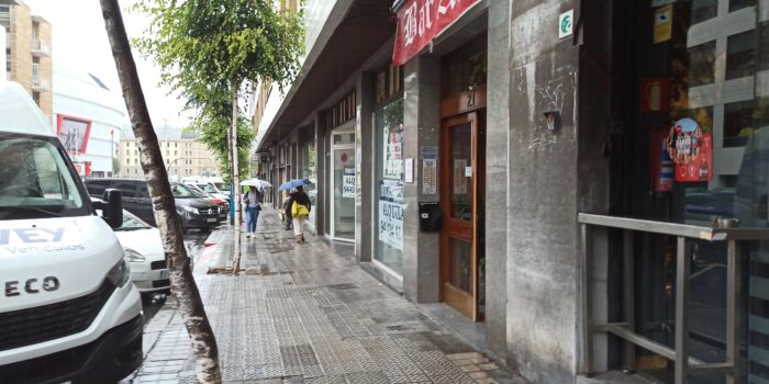 La «acera de la muerte» está en la calle Luis Briñas de Bilbao