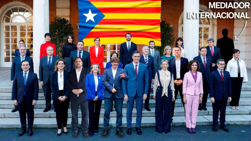 El PP difunde una foto del nuevo Gobierno con Otegi, Junqueras y Puigdemont