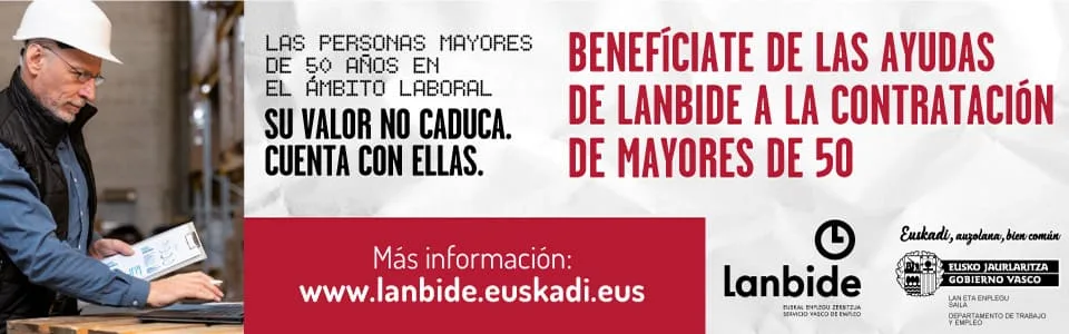 Banner de Lanbide en Bilbao