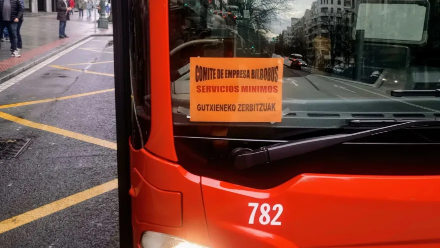 Este miércoles, jornada de huelga en Bilbobus