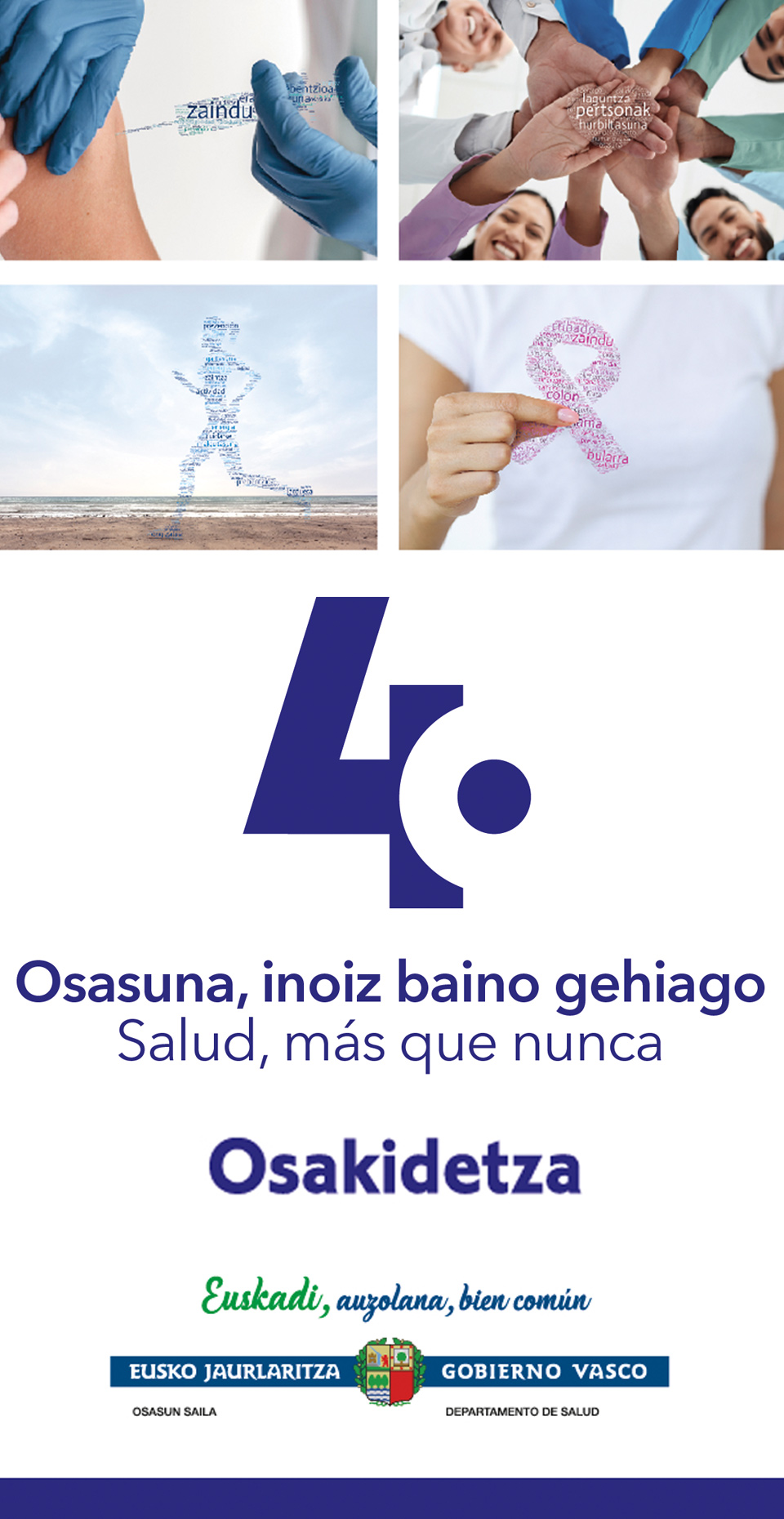 Banner de Osakidetza 40 urte en Bilbao