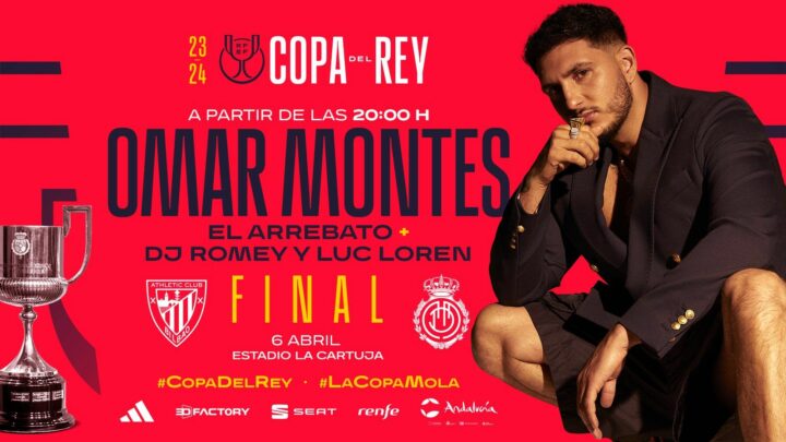 Omar Montes, El Arrebato, DJ Romey y Luc Loren, en la previa de la final de Copa del Rey