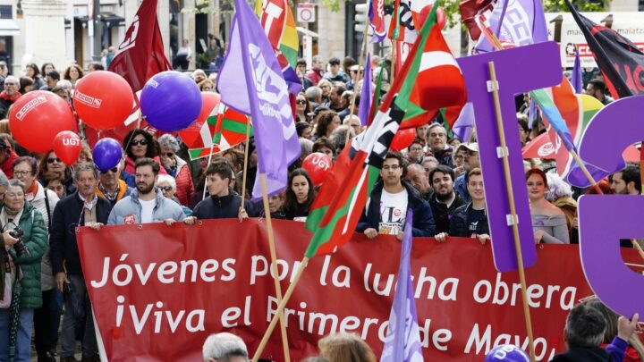 Sindicatos vascos piden mejora salarial, reparto de riqueza y refuerzo en servicios sociales