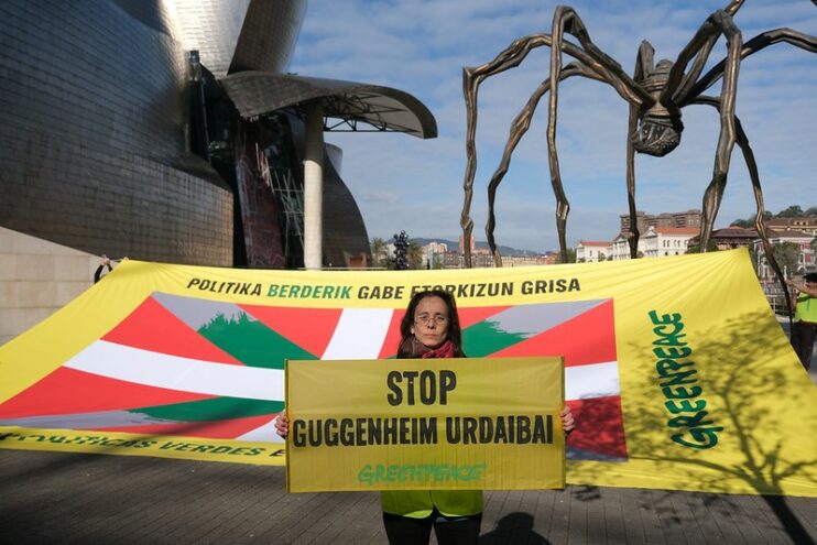 Greenpeace denuncia el museo Guggenheim de Urdaibai