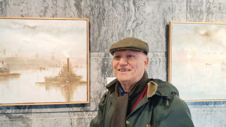 Itsasmuseum inaugura una exposición del paisajista JR Luzuriaga con pinturas del entorno marítimo de Bizkaia