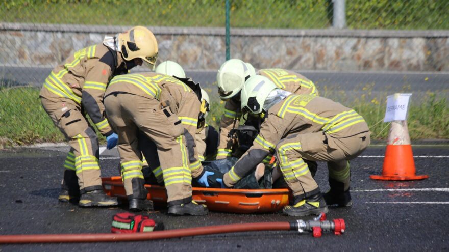 El Aeropuerto de Bilbao realiza un simulacro de accidente aéreo