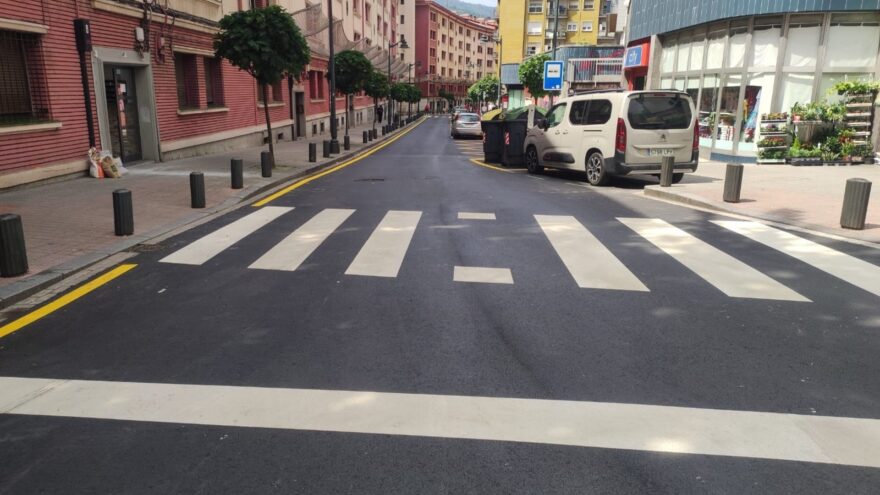 El Ayuntamiento de Bilbao finaliza las obras de reasfaltado de la calle Santutxu