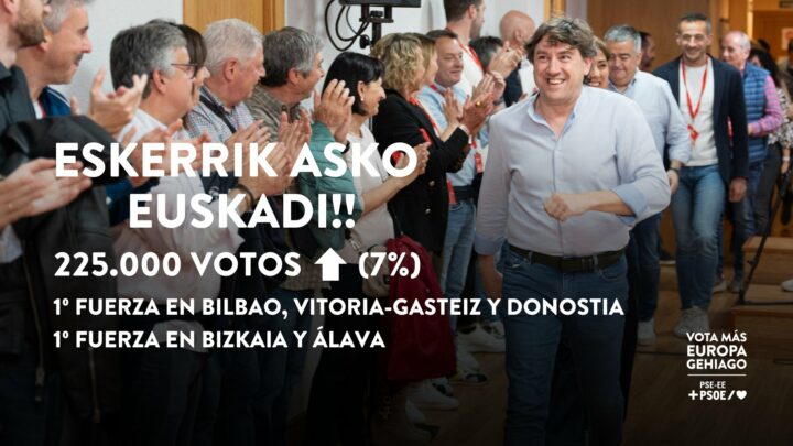 El PSE-EE es el partido ganador en las tres capitales vascas
