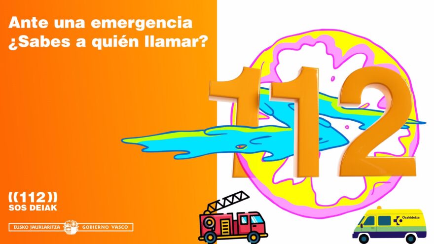 Una campaña del Gobierno Vasco enseñará a los niños cómo utilizar el teléfono de emergencias 112