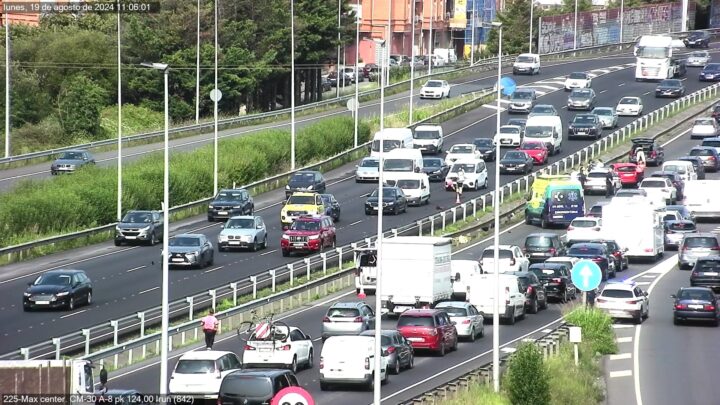 Fallece un motorista en un accidente en la A-8 en Barakaldo