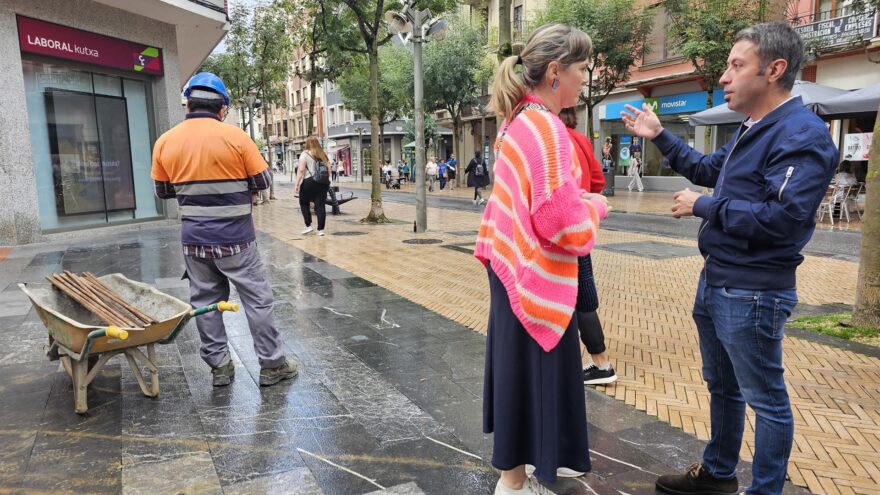 Comienzan los trabajos para peatonalizar el Paseo de Los Fueros en Barakaldo