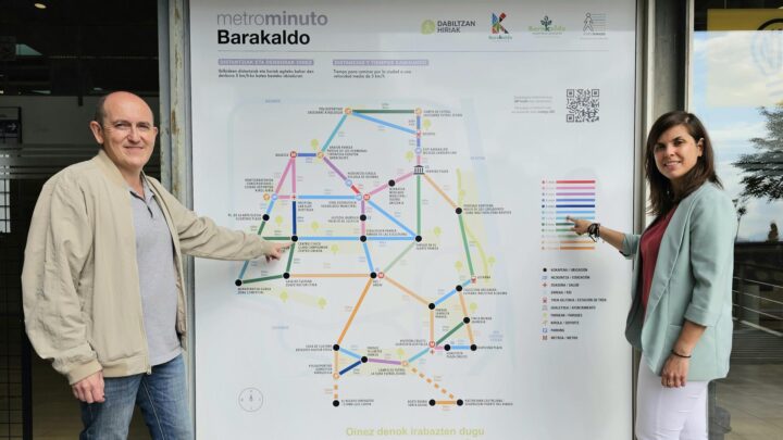 Barakaldo impulsa ‘Metrominuto’, un mapa para fomentar la movilidad a pie