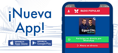 Banner de Nueva App de Radio Popular – Herri Irratia en Bilbao