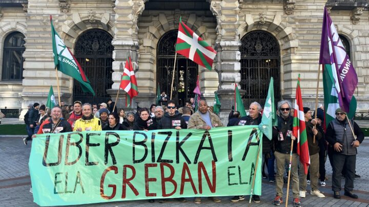 Trabajadores de Uber Bizkaia: “Los derechos laborales no pueden gestionarse a través de una app”