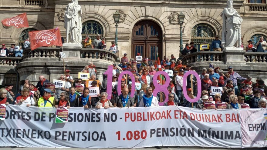 Pensionistas vascos inician el lunes la recogida de 120.000 firmas para su ILP