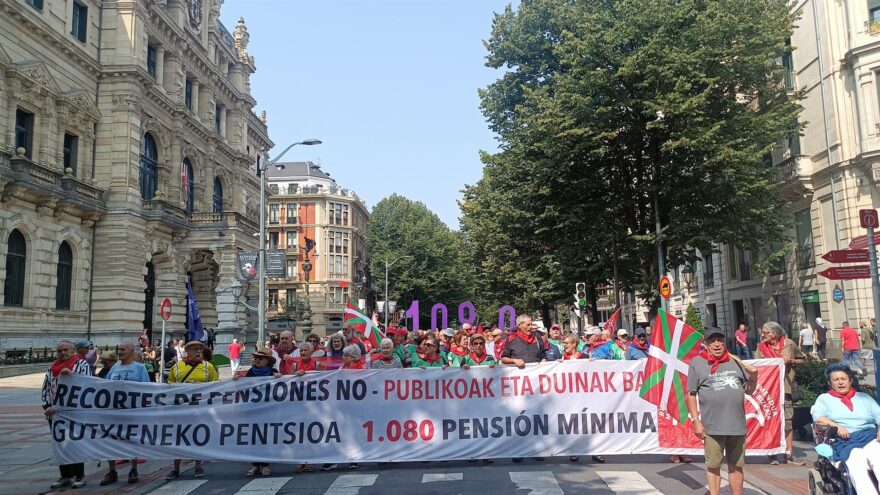 Pensionistas vascos exigen pensión mínima igual al SMI