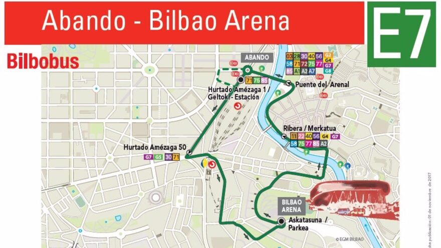 Bilbobus ofrecerá servicio de lanzadera para el concierto de Esne Beltza en Bilbao Arena