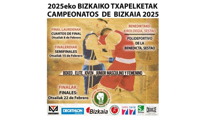 Llegan las semifinales a los campeonatos de Bizkaia de boxeo en Sestao