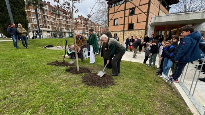 Durango planta un nuevo retoño del Árbol de Gernika en Muruetatorre