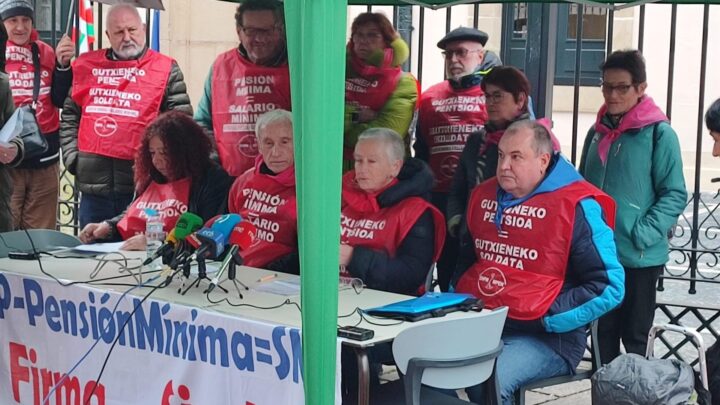 Los pensionistas vascos recogen 95.000 firmas para mejorar las pensiones