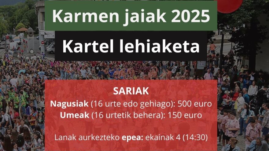 Karmen Jaietako Kartel Lehiaketa abian jarri dabe Markina-Xemeinen