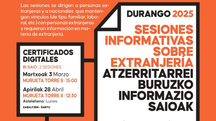 Durango acoge una charla informativa sobre la normativa del trabajo de hogar
