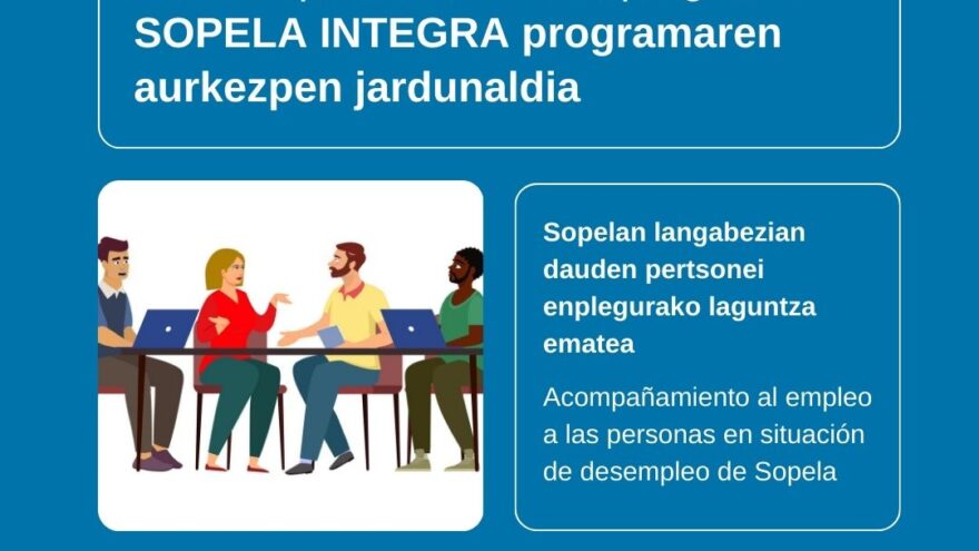 Sopela lanza un programa de acompañamiento para personas desempleadas