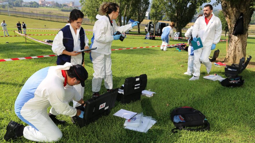 Simulacro de catástrofe aérea en Erandio