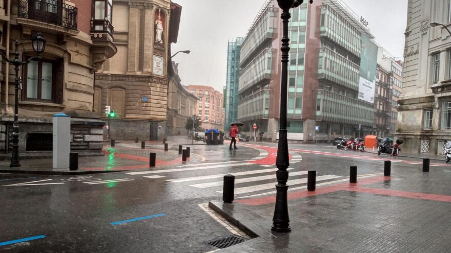 Aviso amarillo por lluvias intensas este viernes y sábado en Euskadi