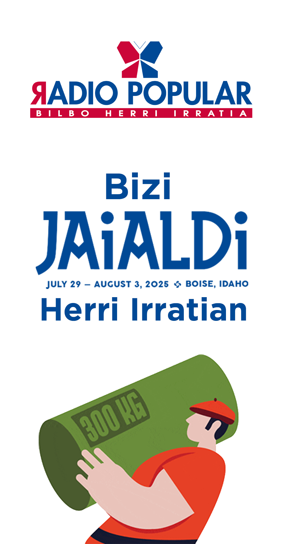 Banner de Jaialdi en Bilbao
