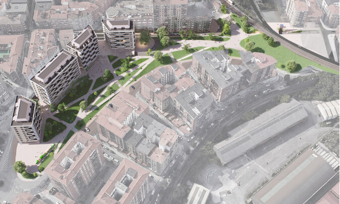 Basauri licita la primera fase de las obras de urbanización del entorno del parque de Pozokoetxe