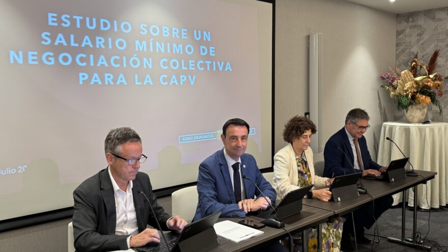 Gobierno Vasco presenta un informe que establecería el salario mínimo en Euskadi entre 1.268 y 1.385 euros brutos en 14 pagas